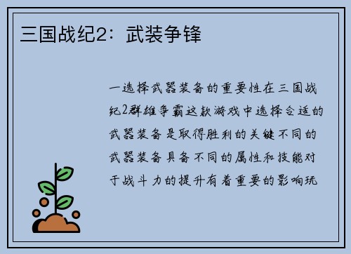三国战纪2：武装争锋